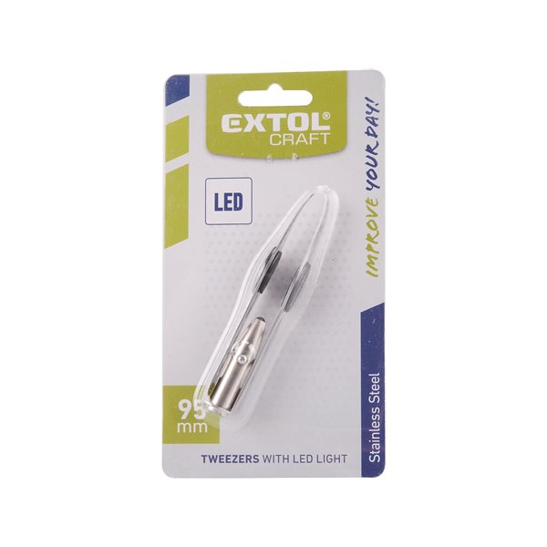 Pinzeta s LED, antikoro, EXTOL CRAFT