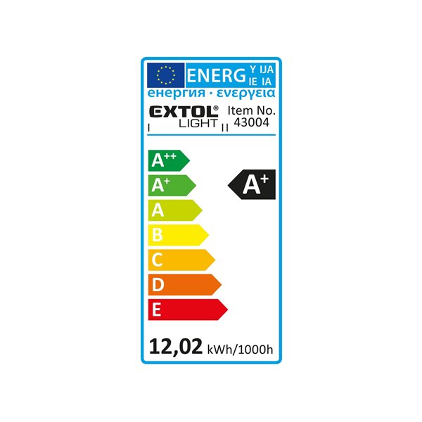 Žiarovka LED, 12W, 1055lm, E27, pr.60mm, EXTOL LIGHT