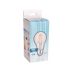 Žiarovka LED číra, 6W, 600lm, E27