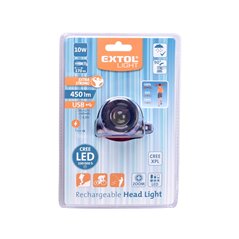 Čelovka CREE XPL LED, 450lm, 3,7V Li-Po 2,4Ah, nabíjanie cez USB