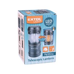 Svietidlo kempingové, 75lm, efekt ""plameň"" (25lm), 3x1,5V AA, EXTOL LIGHT