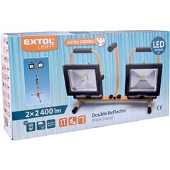 Svietidlo LED so stojanom, 2x30W LED, svietivosť 2x2400 lúmenov, EXTOL LIGHT