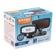 Svietidlo LED solárne s pohybovým senzorom, 16xLED, 100 lm, IPX4, EXTOL LIGHT