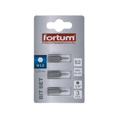 Bit imbus 3ks, H 1,5x25mm, S2, FORTUM