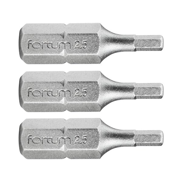 Bit imbus 3ks, H 2,5x25mm, S2, FORTUM