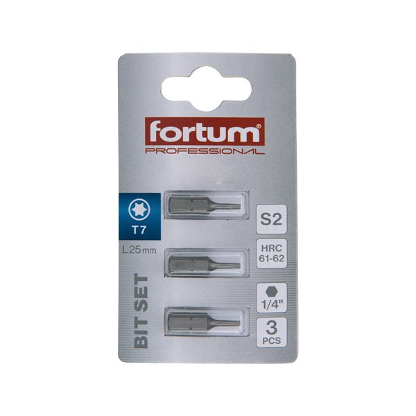 Bit torx 3ks, T 7x25mm, S2, FORTUM