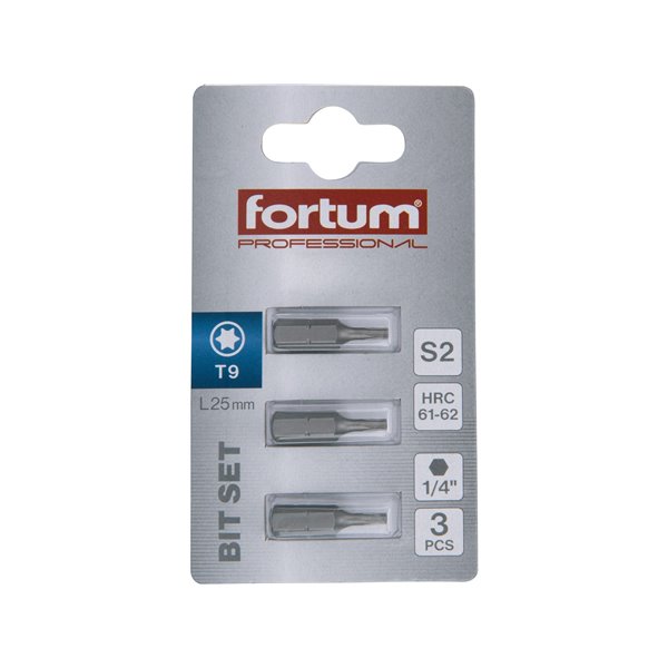 Bit torx 3ks, T 9x25mm, S2, FORTUM