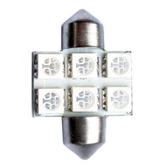 LED L027B - C5W 31mm 6xSMD5050 Blue