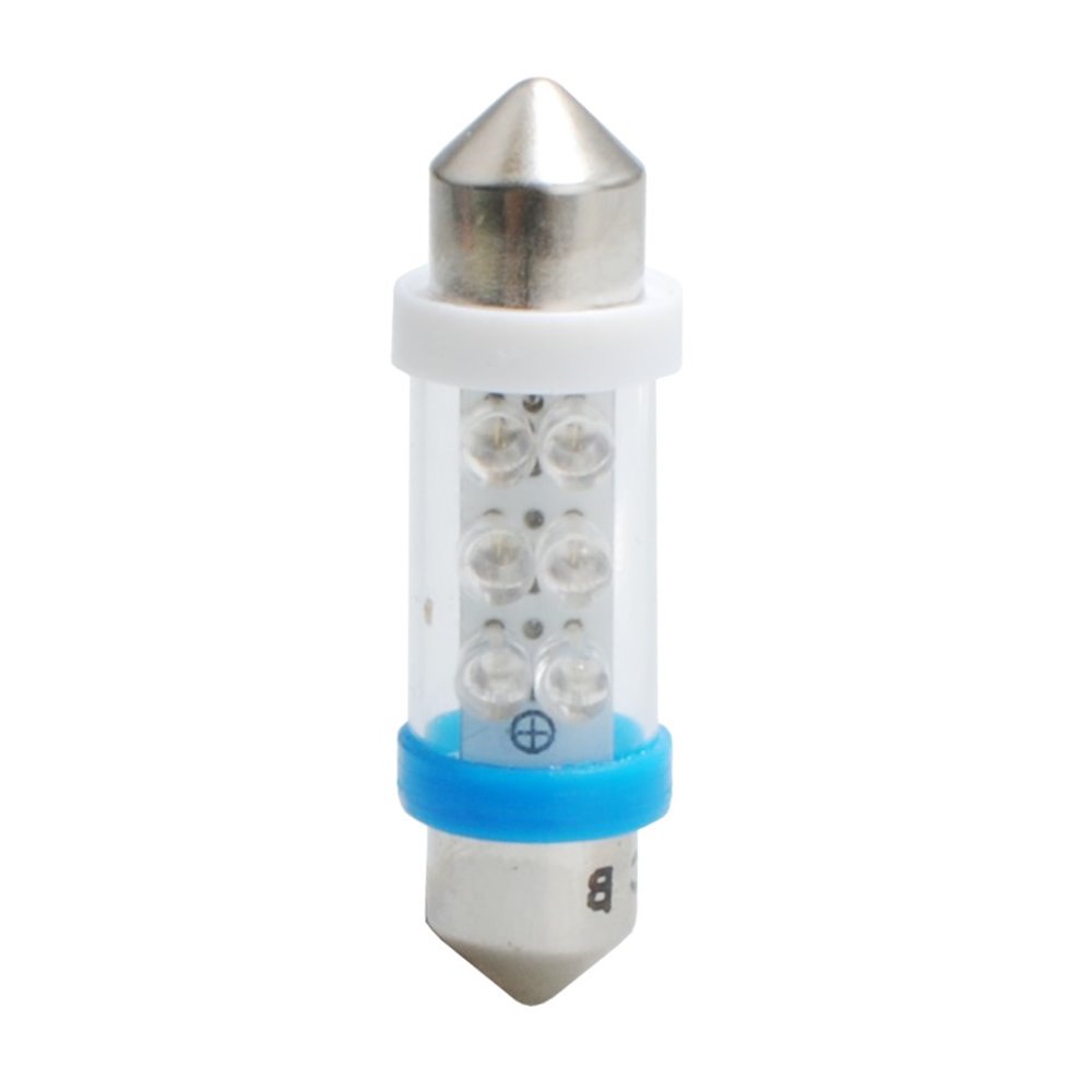 LED L923B - C5W 36mm 6LED 3mm Blue 24V