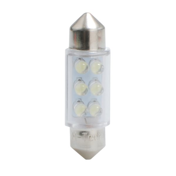 LED L923W - C5W 36mm 6LED 3mm White 24V