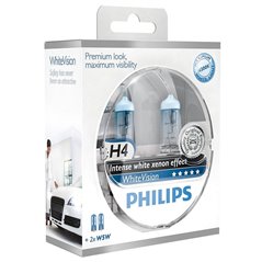 Philips White Vision H4 + W5W 12V DUO