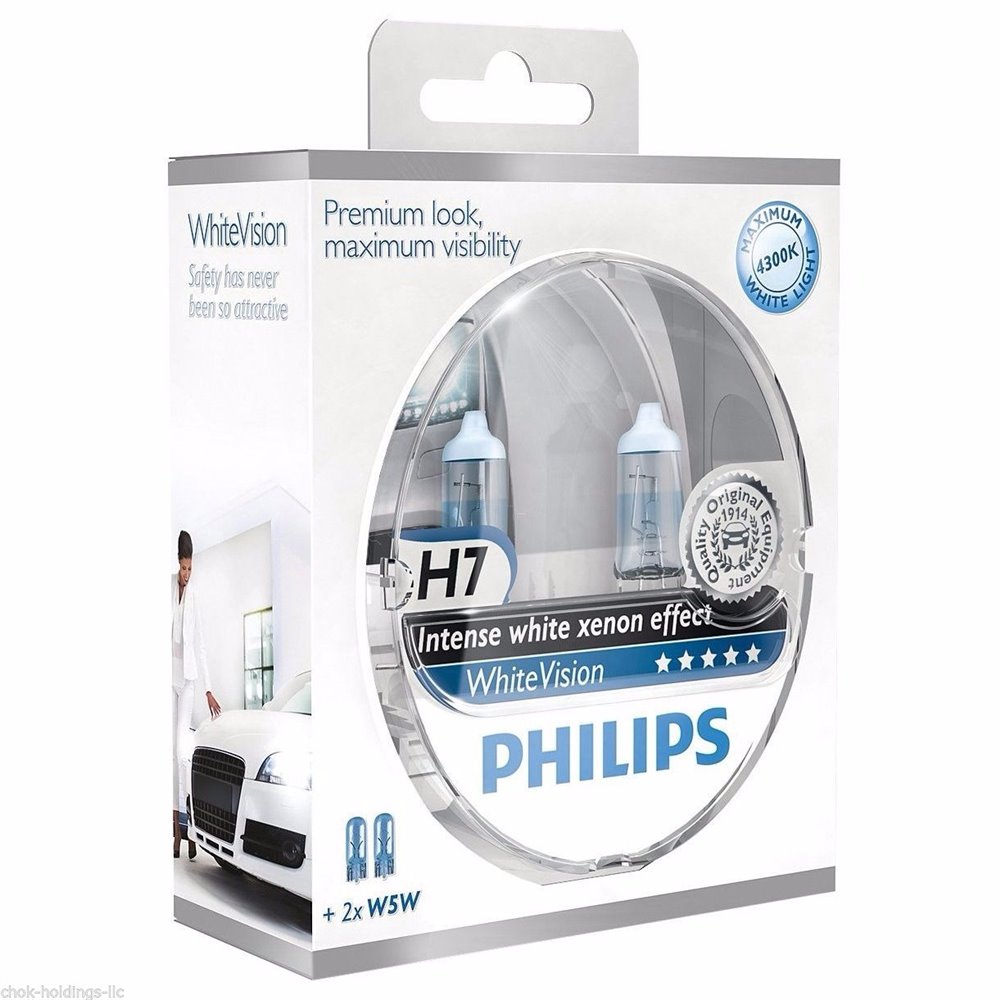 Philips White Vision H7 + W5W 12V DUO