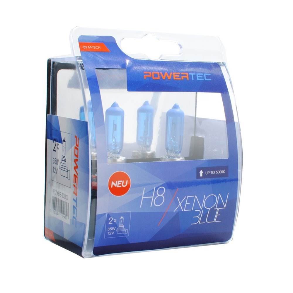 Powertec Xenon Blue H8 12V DUO