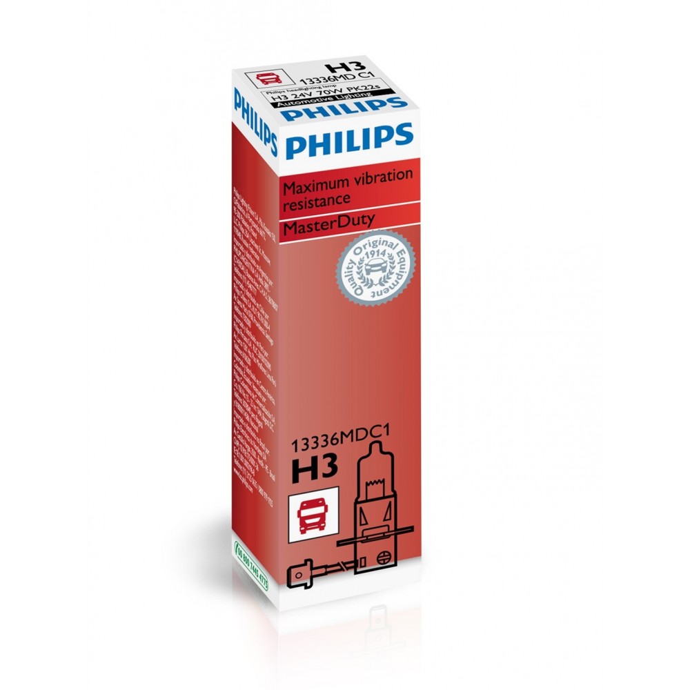 Philips H3 MasterDuty PK22s 24V 70W C1