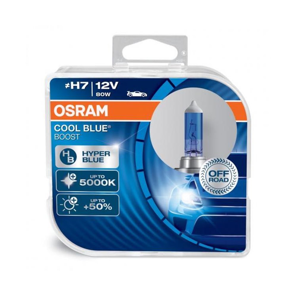 Halogen OSRAM COOL BLUE BOOST H7 PX26d 12V 80W DUO