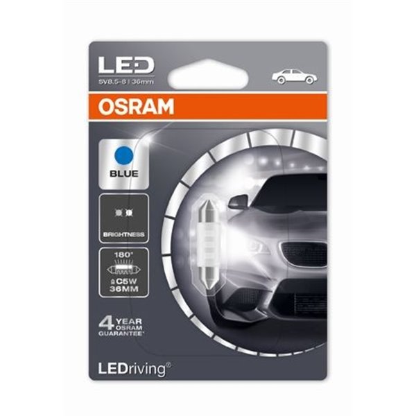 OSRAM LEDriving® 6436BL-01B 0,5 W 12V SV8.5-8 Festoon C5W 36mm Blue