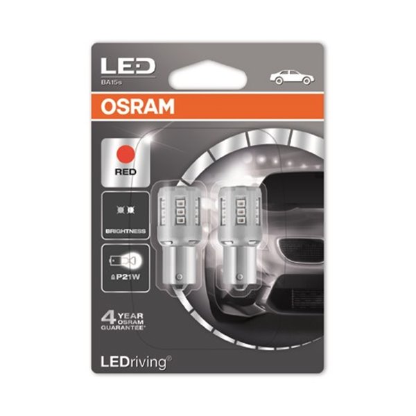 OSRAM LEDriving® 7456R-02B 2 W 12V BA15s P21W Red