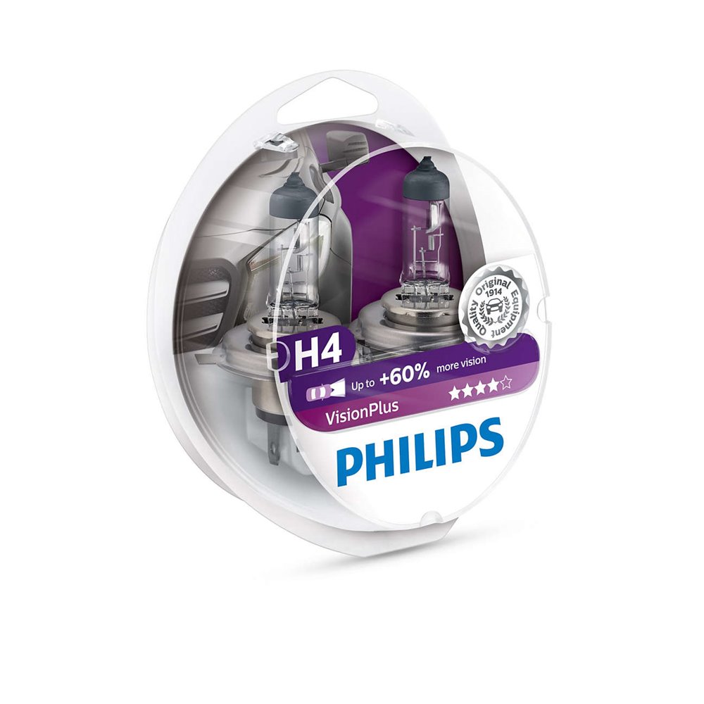 Philips H4 VisionPlus 12V60/55W P43t-38 S2