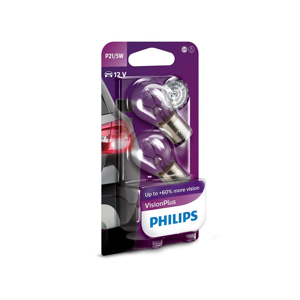 Philips P21/5W VisionPlus 12V41050 BAY15d B2