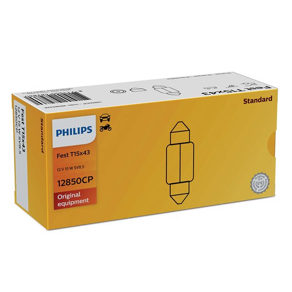 Philips Festoon T15x43 12V15W SV8,5 CP