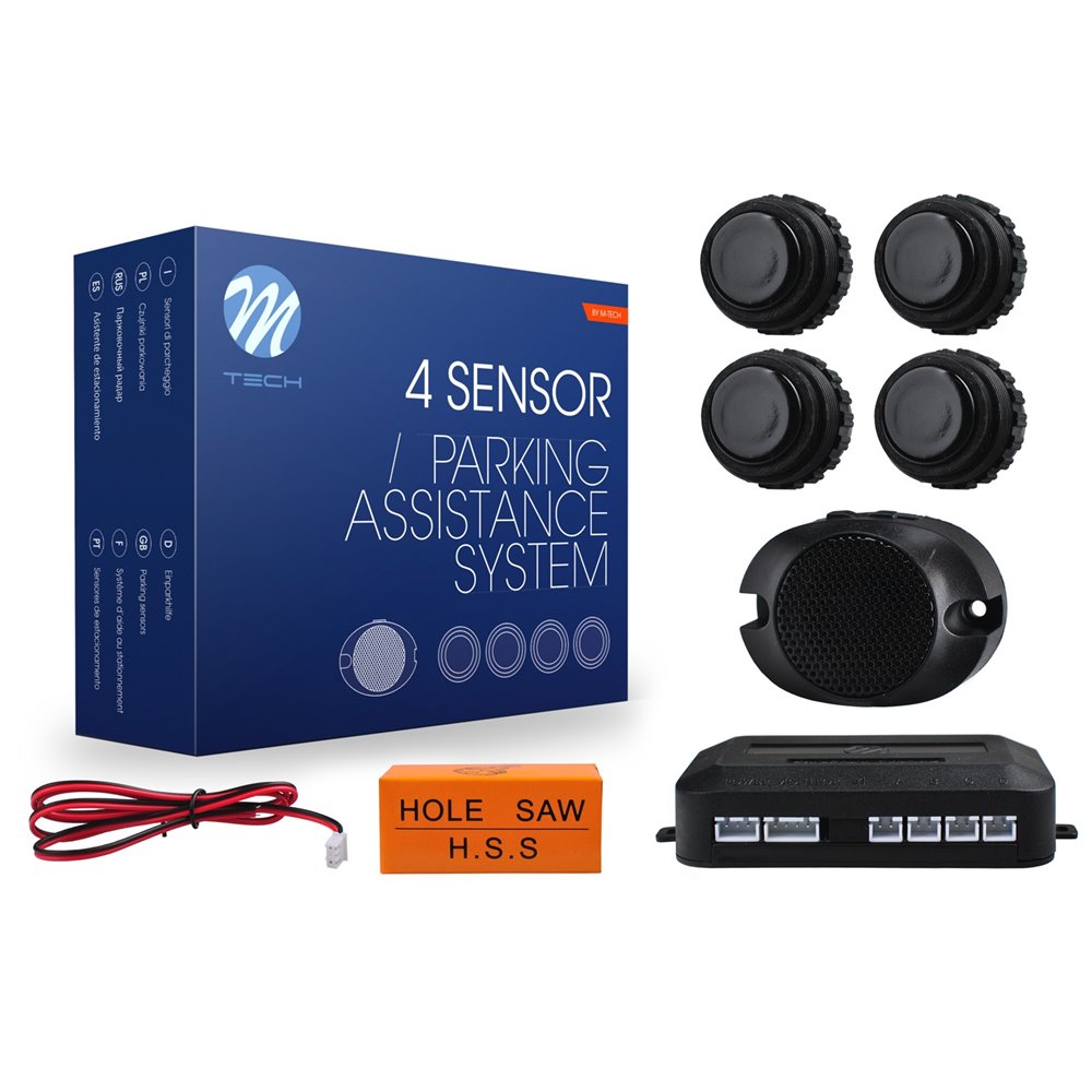 Parking assist system - CP27 with buzzer and collar sensors 22 mm - black