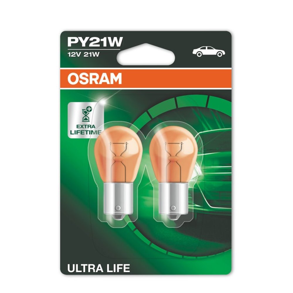 Osram Ultra Life 7507ULT-02B PY21W BAU15s 12V 21W