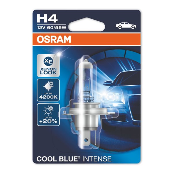 Osram COOL BLUE Intense H4 P43t 12V 60/55W 64193CBI-01B