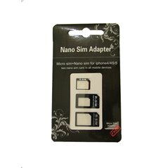 Adaptér SIM 3v1 , Micro sim a Nano sim adaptér