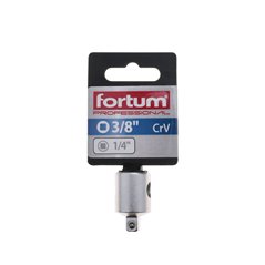 Adaptér s otvorom pre trhák, vnútorný 3/8” na vonkajší 1/4”, dĺžka 28mm, FORTUM