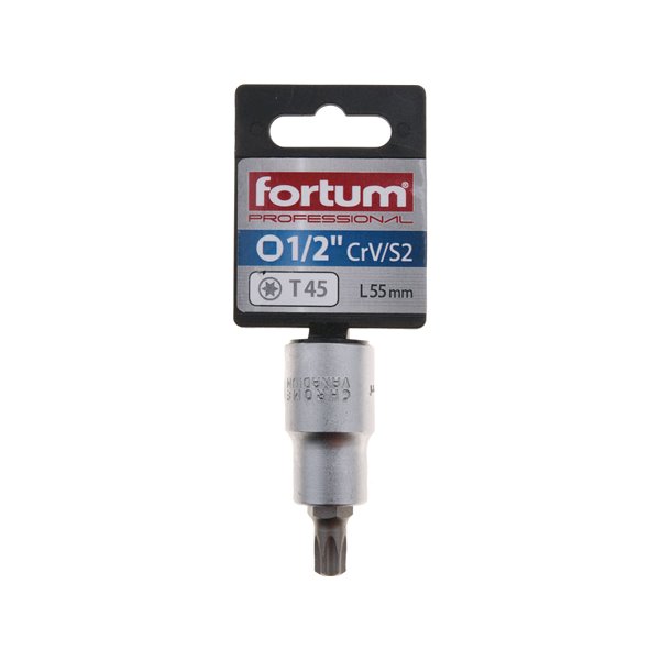 Hlavica zástrčná TORX, TX45, 1/2”, FORTUM