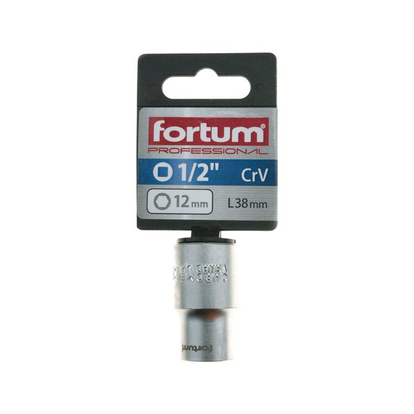 Hlavica nástrčná, 12mm, 1/2”, FORTUM