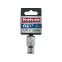 Hlavica nástrčná, 12mm, 1/2”, FORTUM