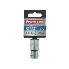 Hlavica nástrčná, 14mm, 1/2”, FORTUM