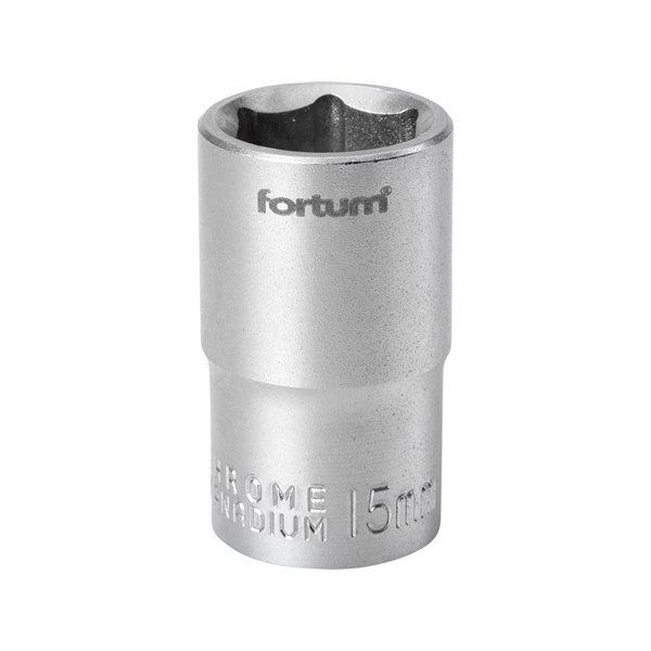 Hlavica nástrčná, 15mm, 1/2”, FORTUM