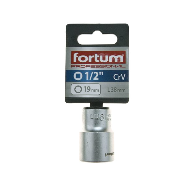 Hlavica nástrčná, 19mm, 1/2”, FORTUM