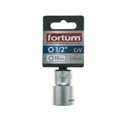 Hlavica nástrčná, 19mm, 1/2”, FORTUM