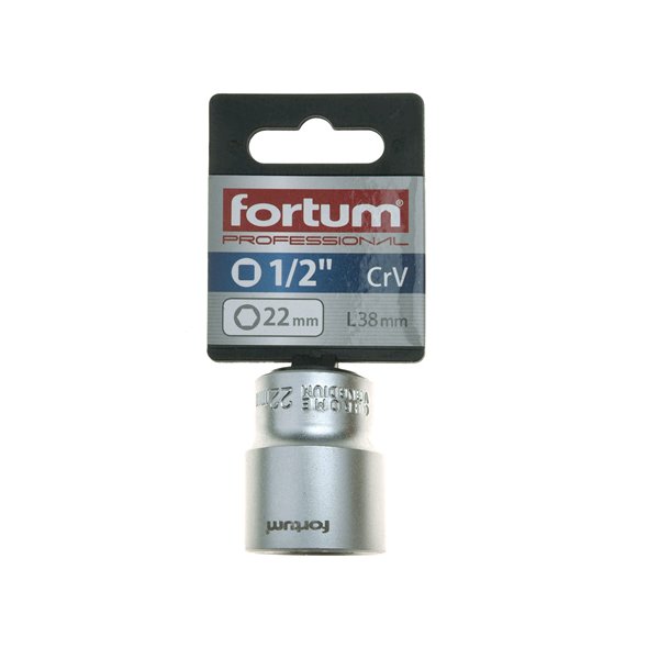 Hlavica nástrčná, 22mm, 1/2”, FORTUM