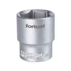 Hlavica nástrčná, 24mm, 1/2”, FORTUM