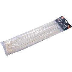 Pásky sťahovacie biele, 7,6x380mm, 50ks, pr.100mm, 55kg, nylon PA66, EXTOL PREMIUM