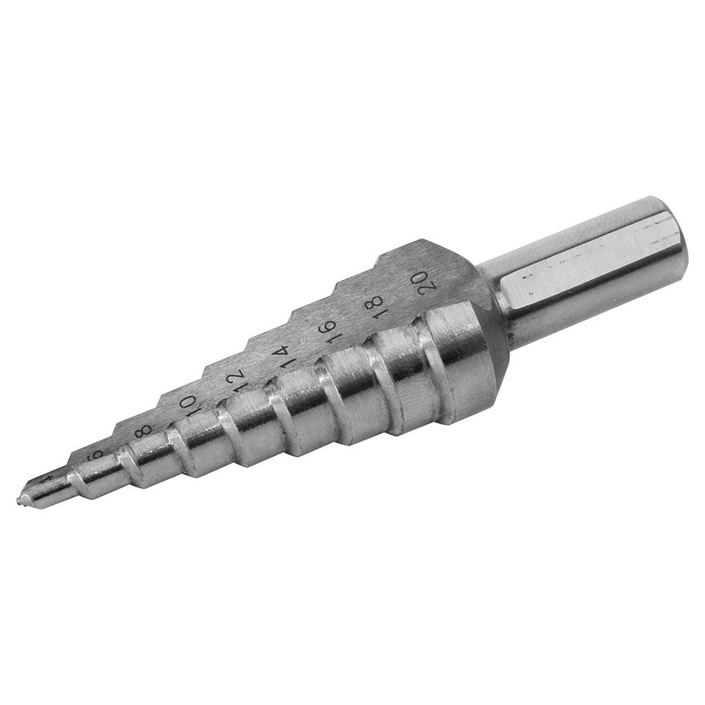 Vrták stupňovitý DIN 1412C, 4-12mm, stupňovanie 1mm, 9 otvorov, HSS, EXTOL PREMIUM