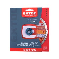 Kotúč rezný diamantový Turbo plus, 150mm, EXTOL PREMIUM