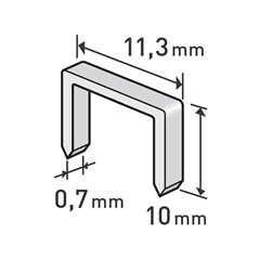 Spony 10mm, 11,3x0,52x0,70mm, balenie 1000ks