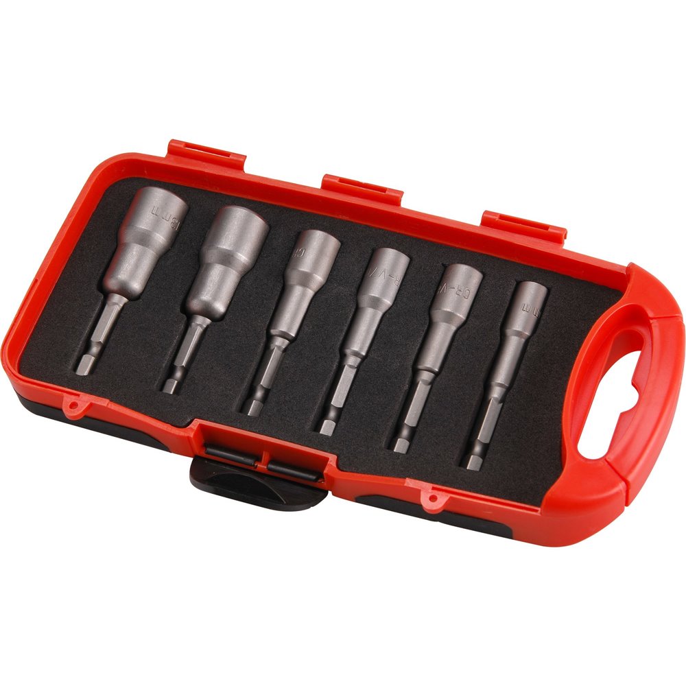 Hlavice nástrčné magnetické so 6-hrannou stopkou 1/4"", sada 6ks, 6-13mm, EXTOL PREMIUM