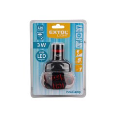 Čelovka 3W CREE LED so ZOOM funkciou, 3 režimy svietenia, hliník a ABS plast, EXTOL LIGHT