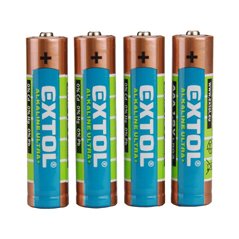 Batéria alkalická 4ks, 1,5V, typ AAA, EXTOL ENERGY