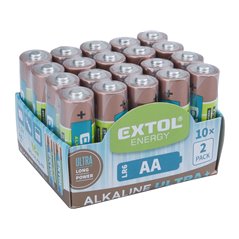 Batéria alkalická 20ks, 1,5V, typ AA, EXTOL ENERGY