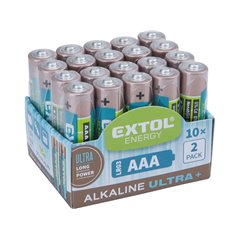 Batéria alkalická 20ks, 1,5V, typ AAA, EXTOL ENERGY