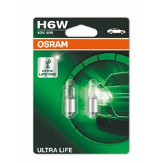 OSRAM Ultra Life 64132ULT-02B BAX9s 12V 6W H6W