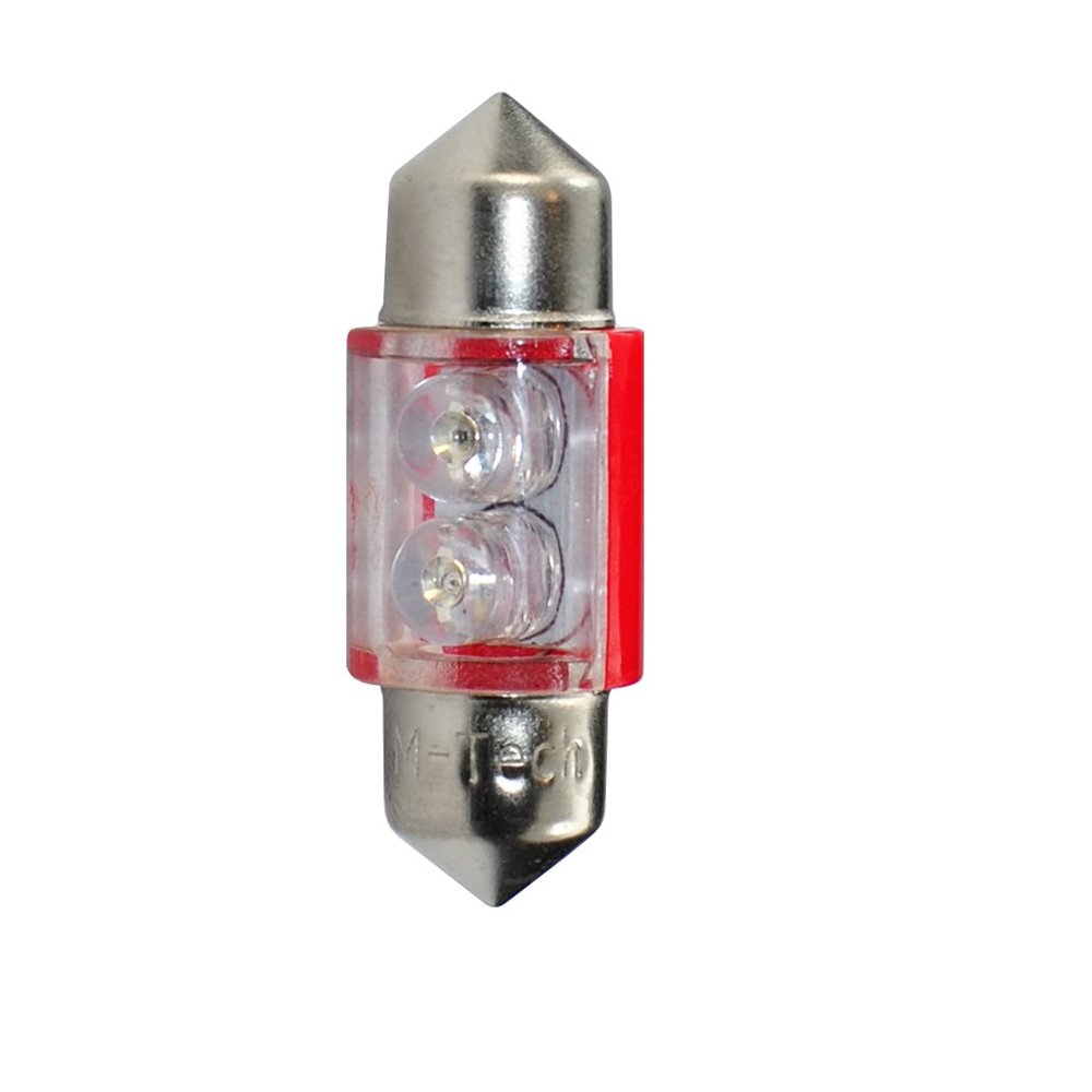 LED L025R - C5W 31mm 2xFlux Red