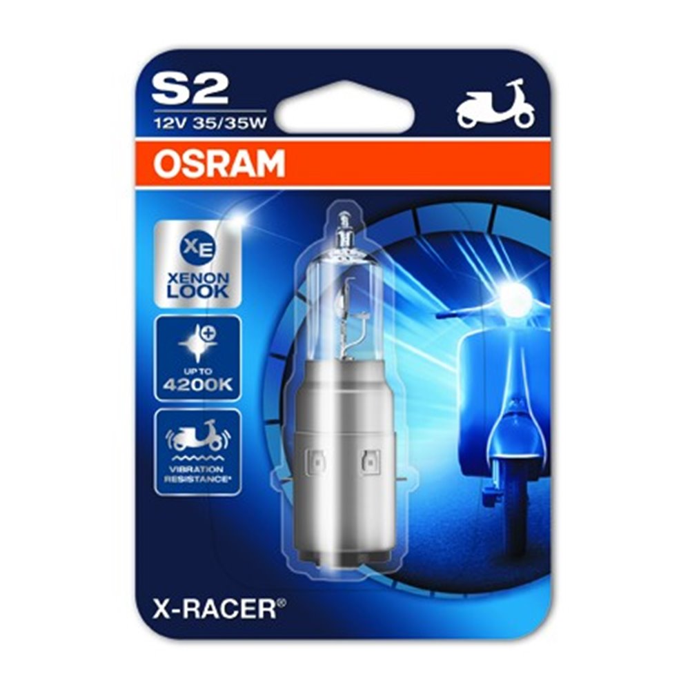 OSRAM X-RACER® 64327XR-01B S2 BA20d 12V 35/35W